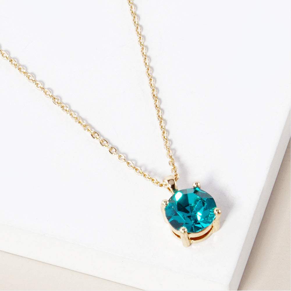 December - Birthstone Pendant Necklace - Madeline Love - Flyclothing LLC