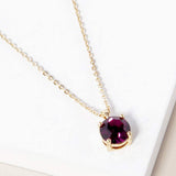 Febrary - Birthstone Pendant Necklace - Madeline Love - Flyclothing LLC