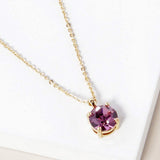 June - Birthstone Pendant Necklace - Madeline Love - Flyclothing LLC