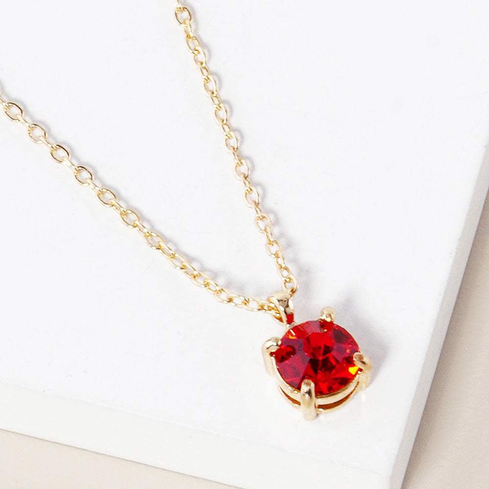 July - Birthstone Pendant Necklace - Madeline Love - Flyclothing LLC