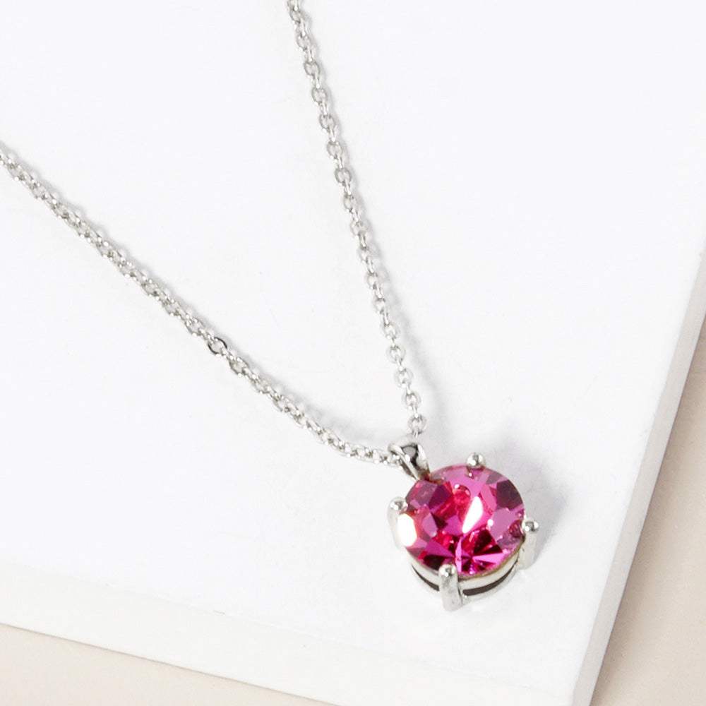 October - Birthstone Pendant Necklace - Madeline Love - Flyclothing LLC