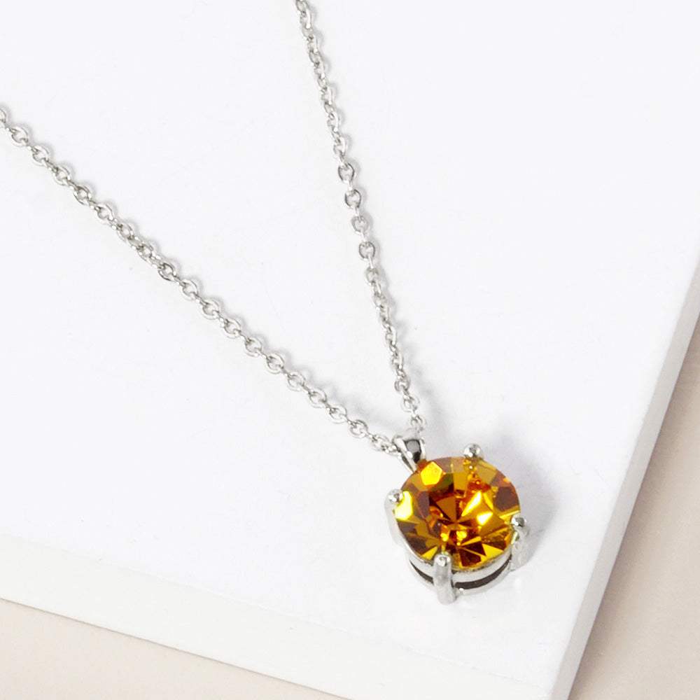 November - Birthstone Pendant Necklace - Madeline Love - Flyclothing LLC