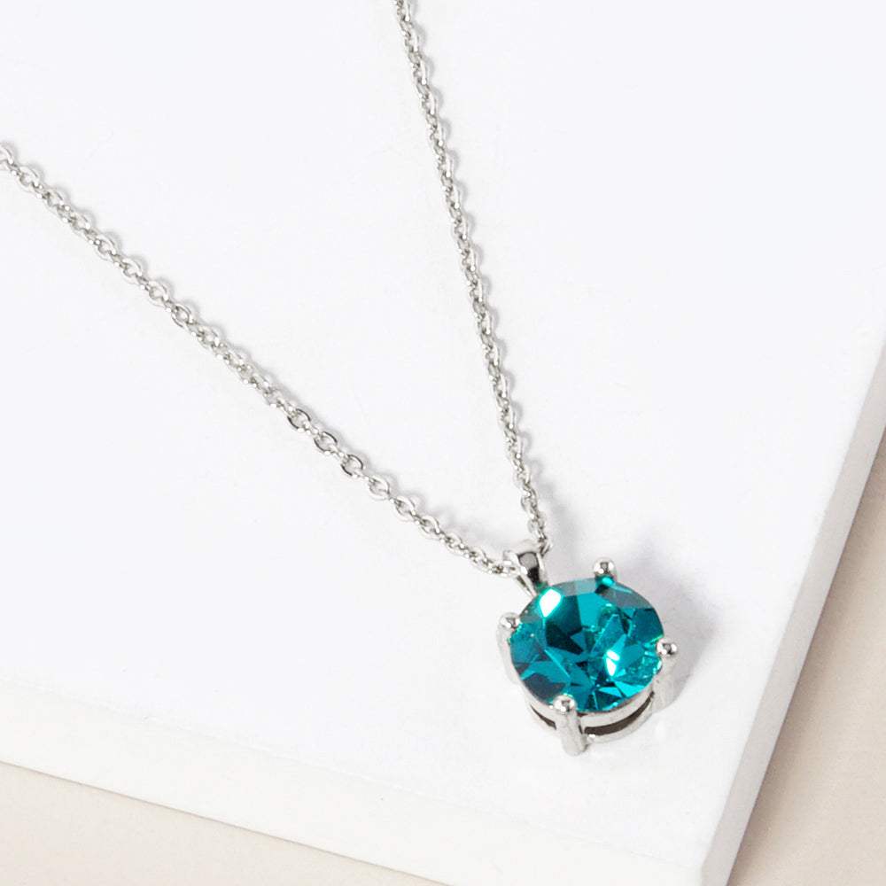 December - Birthstone Pendant Necklace - Madeline Love - Flyclothing LLC