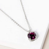 Febrary - Birthstone Pendant Necklace - Madeline Love - Flyclothing LLC