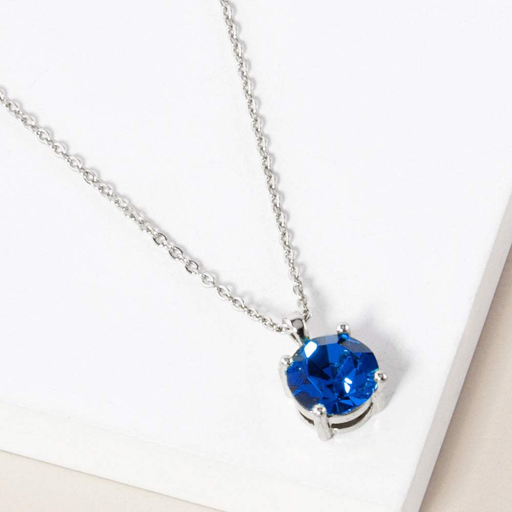 September - Birthstone Pendant Necklace - Madeline Love - Flyclothing LLC