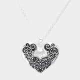 Antique Metal Western Heart Pendant Necklace - Madeline Love - Flyclothing LLC