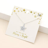 Starry Night Message Metal Star Pendant Necklace - Madeline Love - Flyclothing LLC