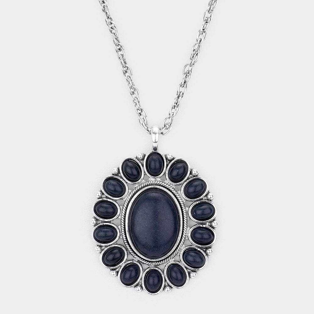 Natural Stone Pendant Necklace - Madeline Love - Flyclothing LLC