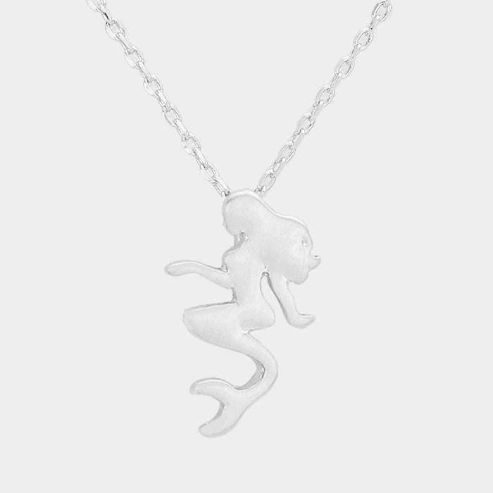 Metal Mermaid Pendant Necklace - Madeline Love - Flyclothing LLC