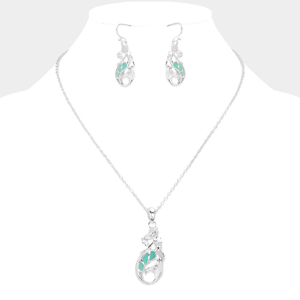 Mermaid Pendant Necklace - Madeline Love - Flyclothing LLC