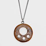 Wood Disc Cutout Pendant Necklace - Madeline Love - Flyclothing LLC