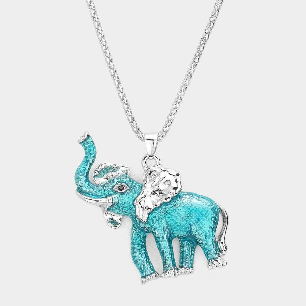 3D Elephant Pendant Necklace - Madeline Love - Flyclothing LLC