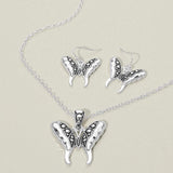 Antique Metal Butterfly Pendant Necklace - Madeline Love - Flyclothing LLC