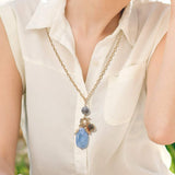 Marbled Resin Stone Evil Eye Heart Star Charm Pendant Necklace - Madeline Love - Flyclothing LLC