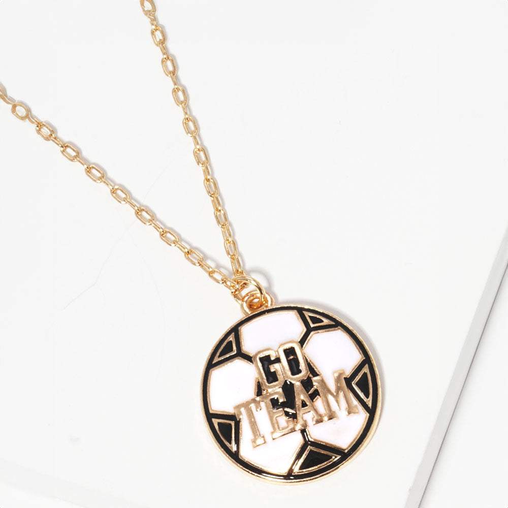 GO TEAM Soccer Pendant Necklace - Madeline Love - Flyclothing LLC