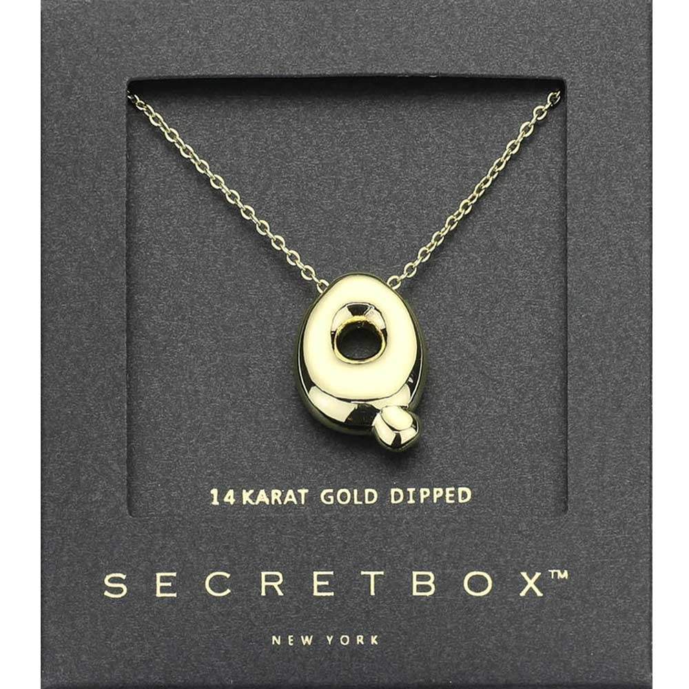 SECRET BOX_ -Q- 14K Gold Dipped Bubble Initial Monogram Pendant Necklace - Madeline Love - Flyclothing LLC