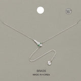 Stone Paved Snake Pendant Round Stone Drop Y Necklace - Madeline Love - Flyclothing LLC