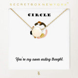 Secret Box_Metal Circle Pendant Necklace - Madeline Love - Flyclothing LLC