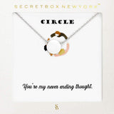Secret Box_Metal Circle Pendant Necklace - Madeline Love - Flyclothing LLC