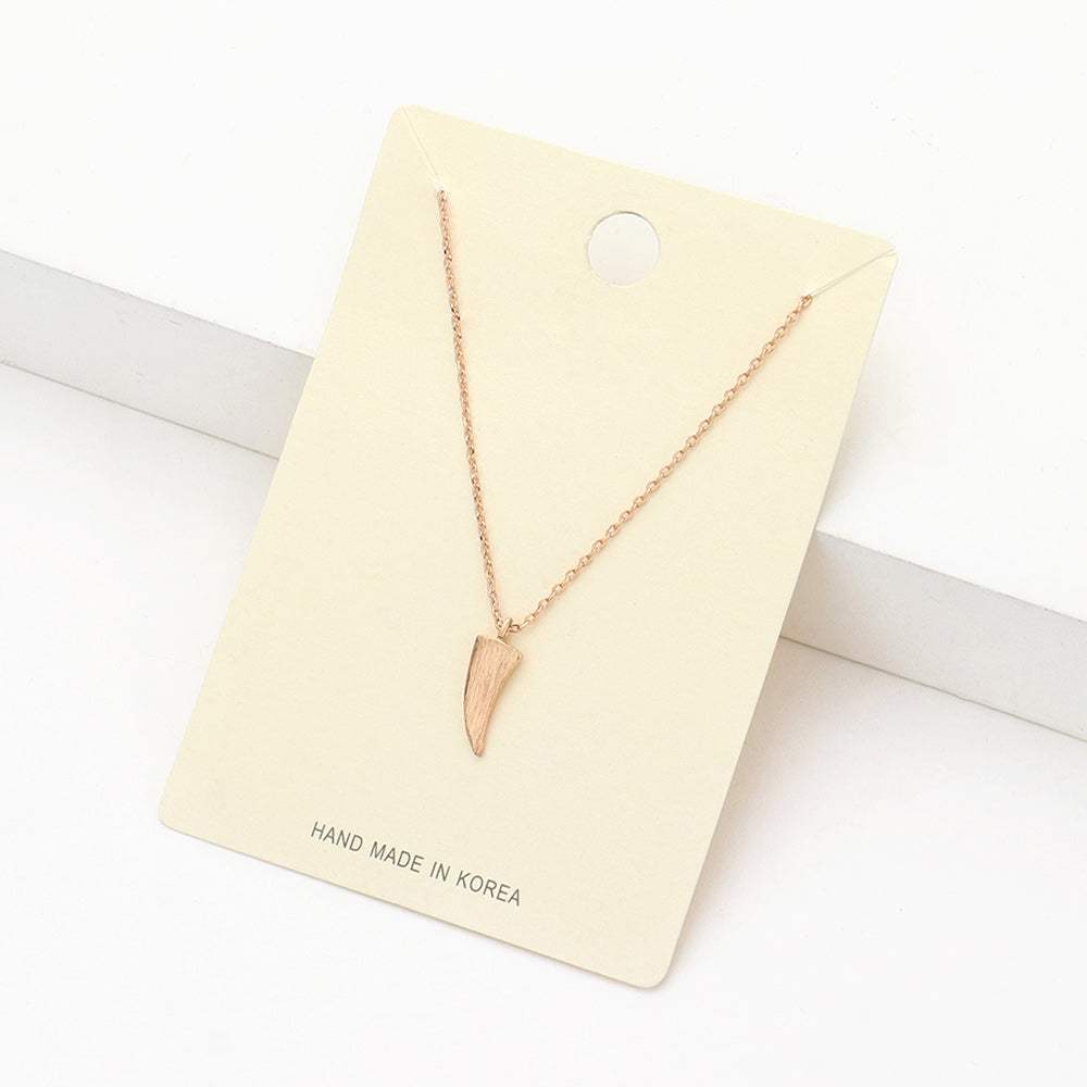 Metal Horn Pendant Necklace - Madeline Love - Flyclothing LLC