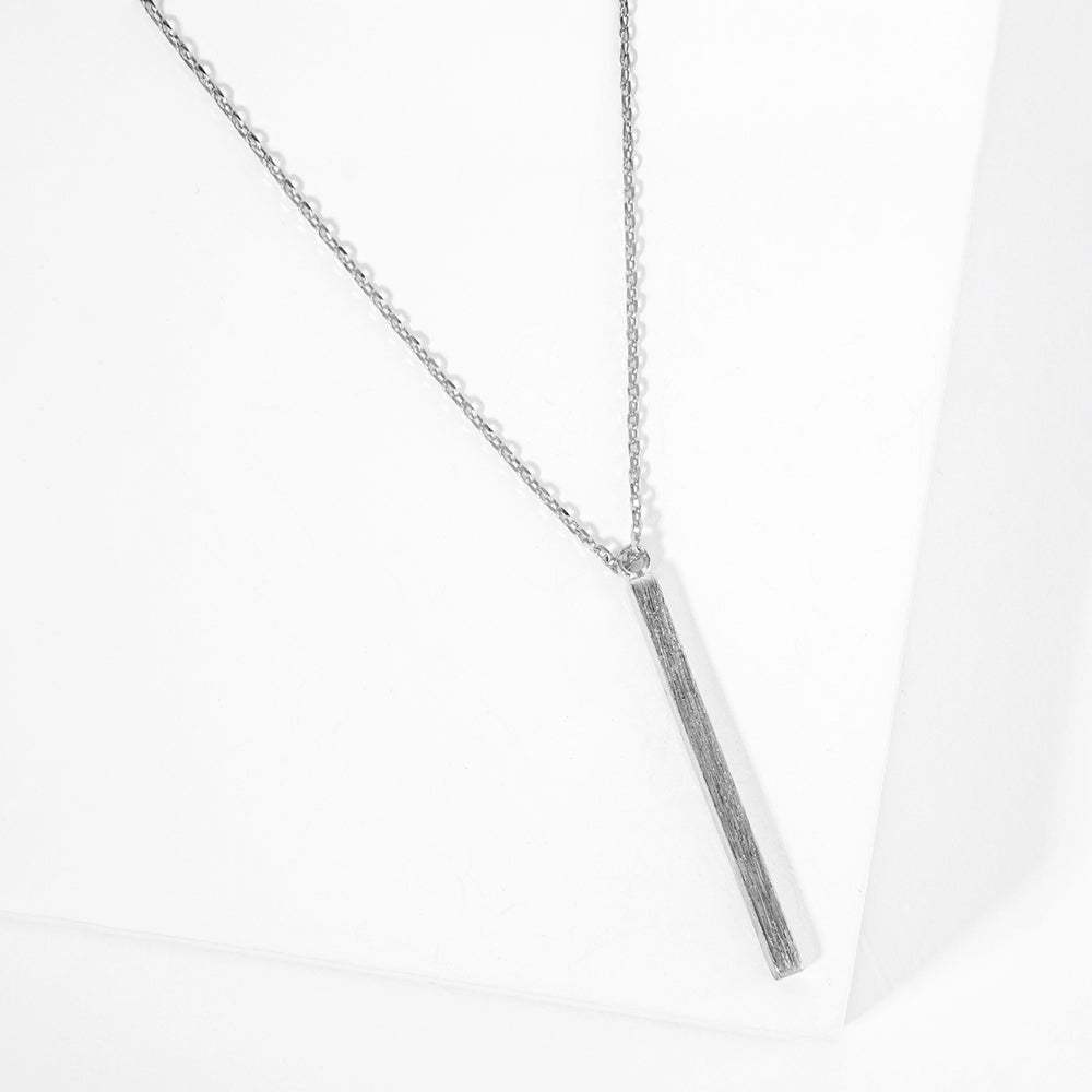 Gold Dipped Metal Bar Pendant Necklace - Madeline Love - Flyclothing LLC
