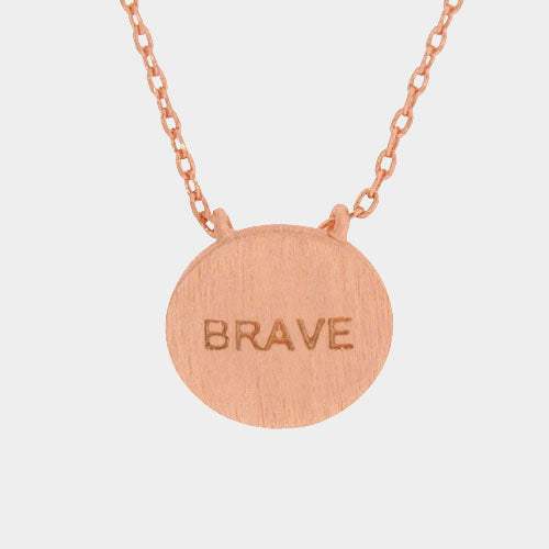 BRAVE _ Message Pendant Necklace - Madeline Love - Flyclothing LLC