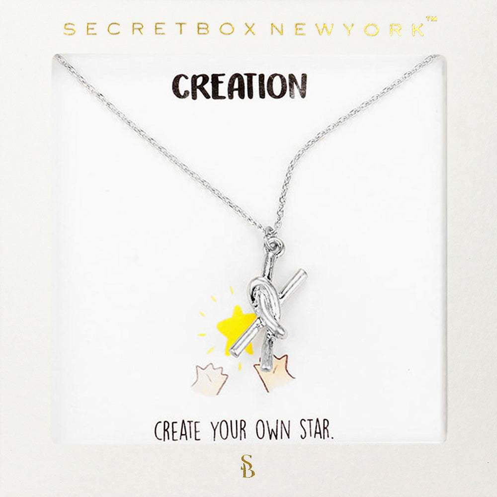 Secret Box_Metal Knot Pendant Necklace - Madeline Love - Flyclothing LLC