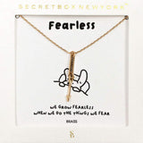 SECRET BOX_FEARLESS Brass Metal Arrow Message Pendant Necklace - Madeline Love - Flyclothing LLC