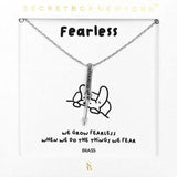 SECRET BOX_FEARLESS Brass Metal Arrow Message Pendant Necklace - Madeline Love - Flyclothing LLC