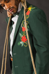 The Holiday Ham | Dark Green Holiday Placement Suit - Shinesty