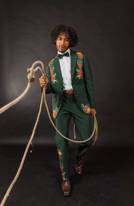 The Holiday Ham | Dark Green Holiday Placement Suit - Shinesty