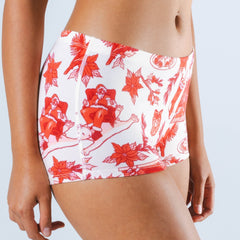 The Santa Slays | Christmas Toile Modal Boyshort Underwear - Shinesty