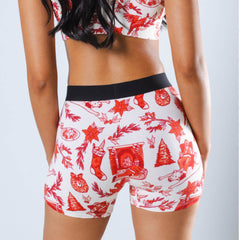 The Santa Slays | Christmas Toile Women’s Boxers - Shinesty
