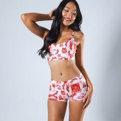 The Santa Slays | Christmas Toile Modal Boyshort Underwear - Shinesty