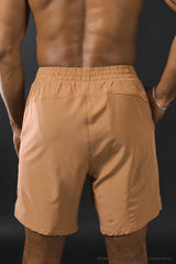 The Casual Thigh Day | Khaki Aztec Ball Hammock® 7 Inch Athletic Shorts - Shinesty