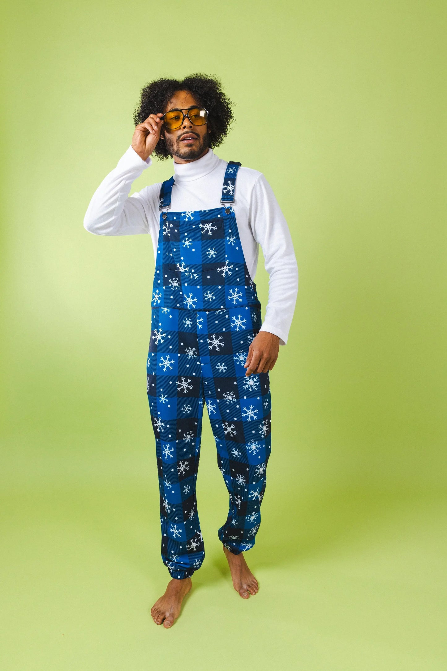 The In A Flurry | Snowflake Buffalo Check Pajamaralls® - Shinesty - Flyclothing LLC