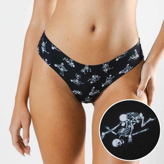 The Bare Back Bones | Halloween Skeletons Seamless Thong - Shinesty