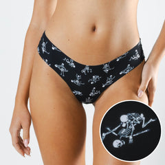 The Bare Back Bones | Halloween Skeletons Seamless Thong - Shinesty