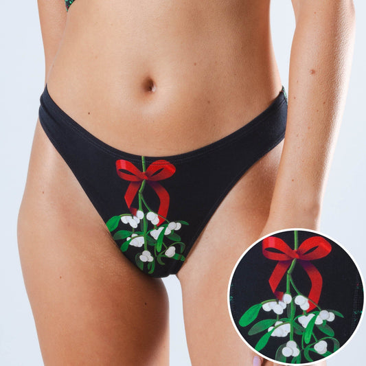 The Kiss Me There | Mistletoe MicroModal Thong - Shinesty