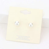 8mm Pearl stud earrings - Madeline Love - Flyclothing LLC