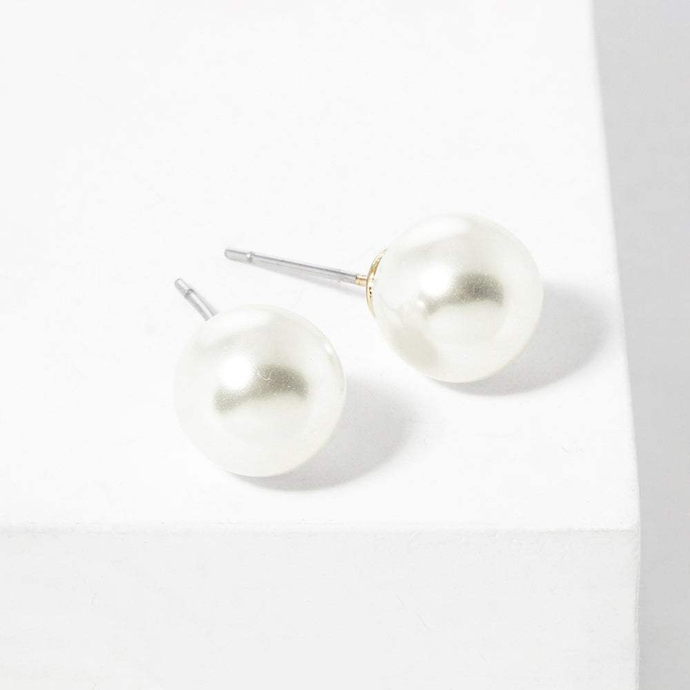 10mm Pearl Stud Earrings - Madeline Love - Flyclothing LLC