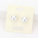 12mm Pearl stud earrings - Madeline Love - Flyclothing LLC