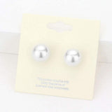 12mm Pearl stud earrings - Madeline Love - Flyclothing LLC