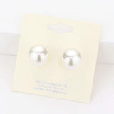 14mm Pearl stud earrings - Madeline Love - Flyclothing LLC