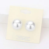 16mm Pearl stud earrings - Madeline Love - Flyclothing LLC