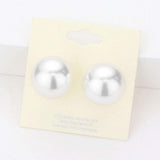 20mm Pearl stud earrings - Madeline Love - Flyclothing LLC