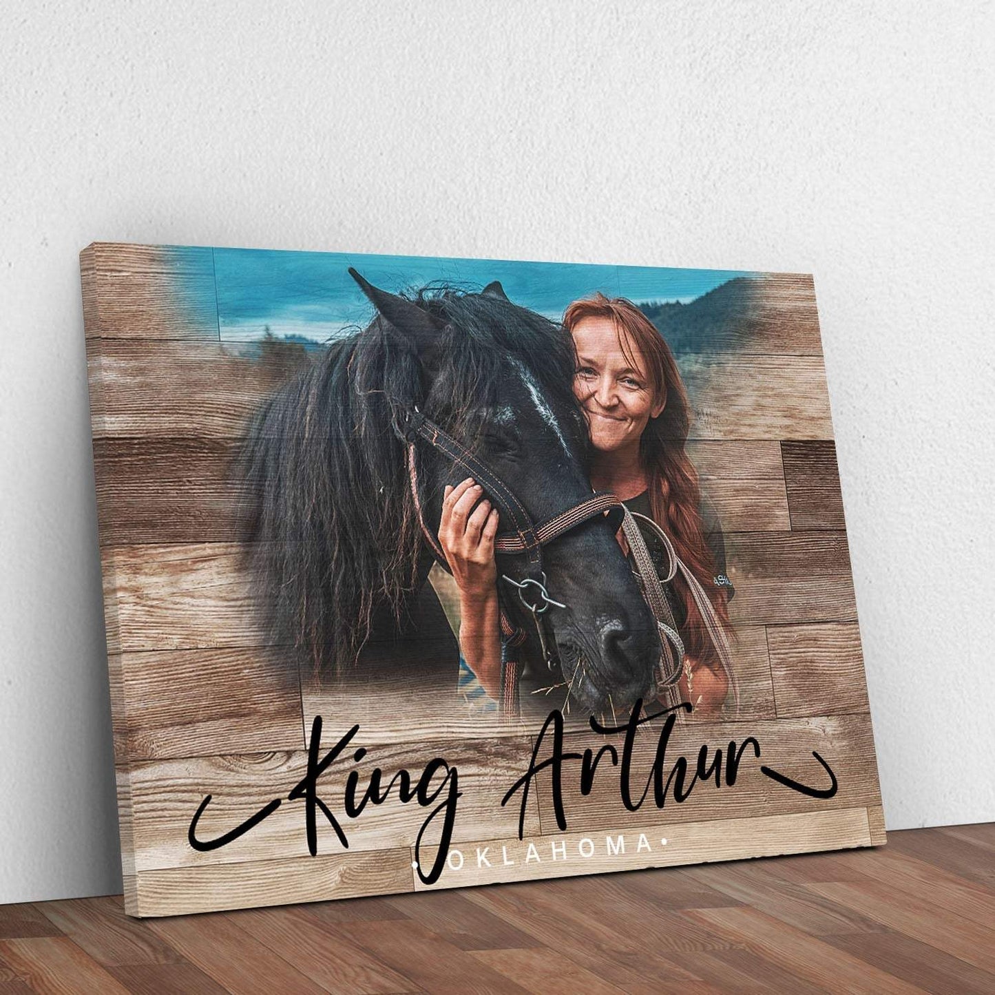 Wooden Animal Portrait Sign | Personalized Canvas Wall Art - Tailored Canvases - Flyclothing LLC