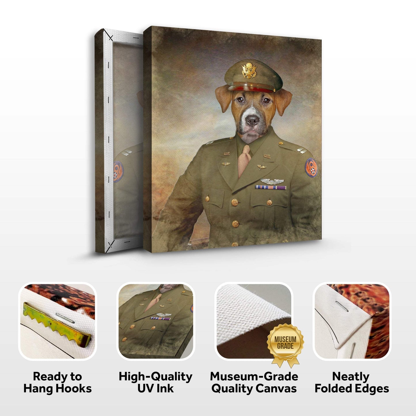 Pet Beagle Military Dog Sign - Tailored Canvases - Flyclothing LLC
