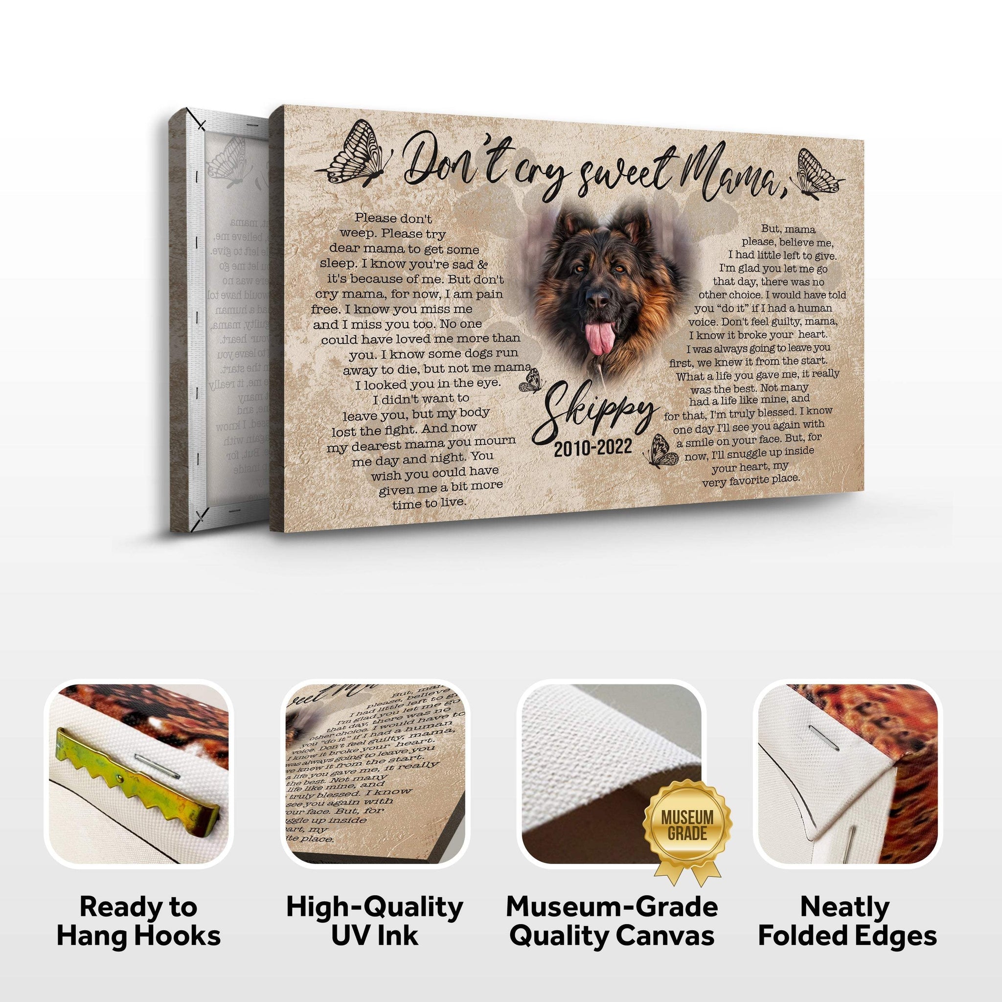 Pet Don't Cry Sweet Mama Sign - Tailored Canvases - Flyclothing LLC