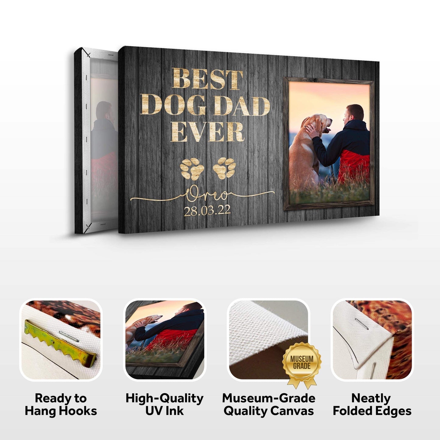 Best Dog Dad Ever Sign II - Tailored Canvases - Flyclothing LLC
